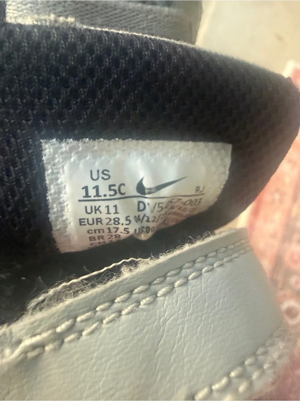 Nike Court Borough Low Regraph Kids Grey and Red Hook-and-Loop Sneakers